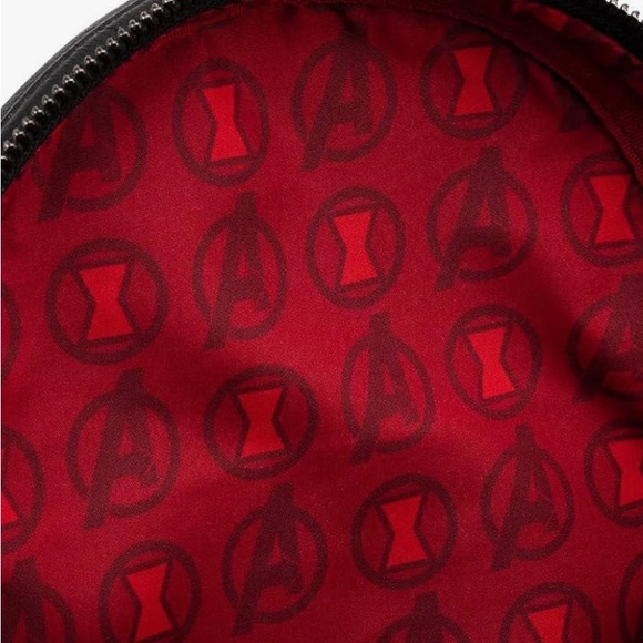 Marvel Black Widow Mini Backpack in Black and Red - Picture 2 of 2